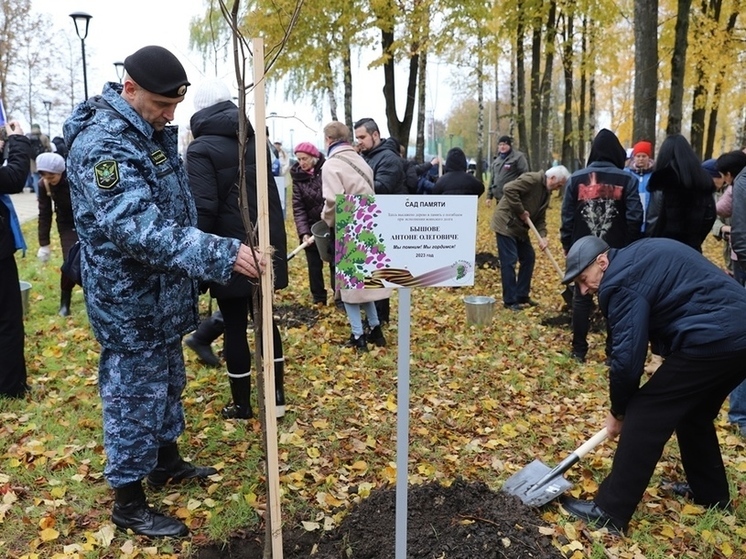 В Орле в память о павших бойцах СВО высадили 25 саженцев липы