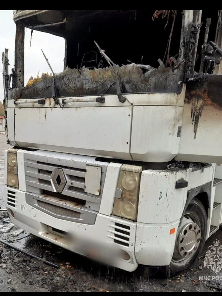 В Смоленске произошел пожар на автостоянке