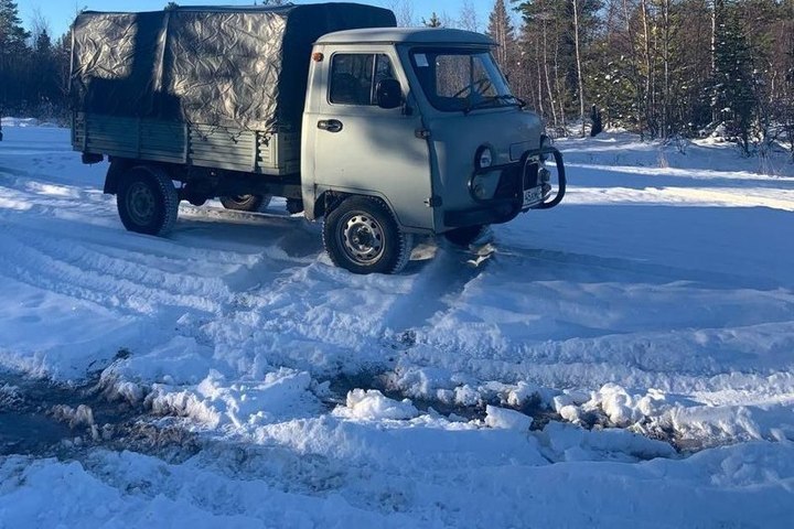Прибайкальский заказник в Бурятии завалило снегом