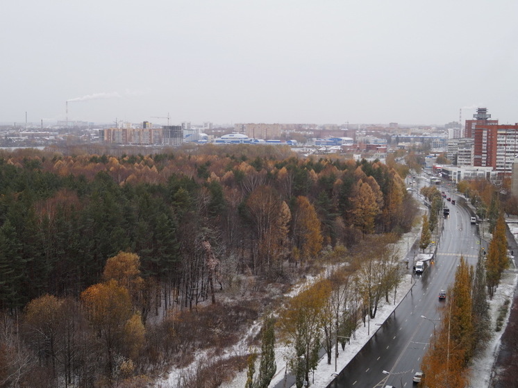 23 октября в Йошкар-Оле выпал первый снег