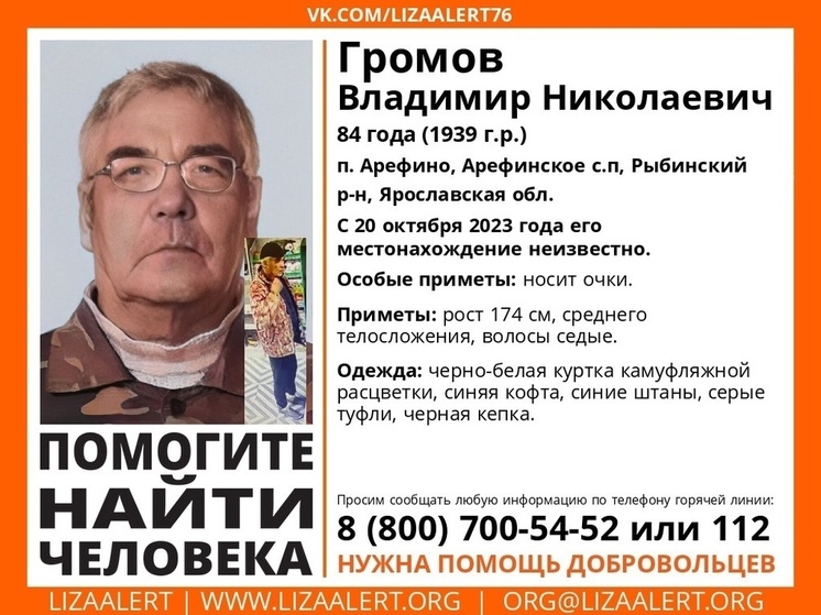 В Ярославской области уже несколько дней не могут найти пенсионера