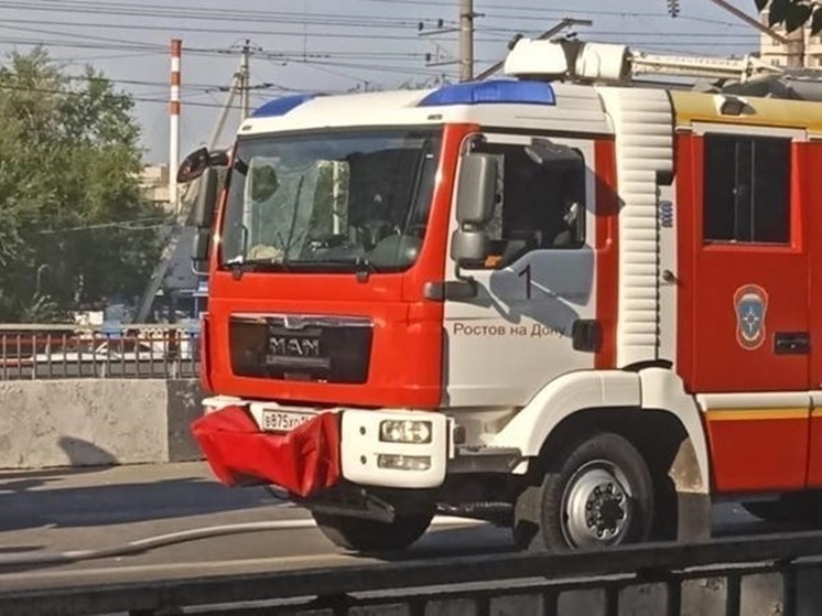 Под Ростовом на большой площади горит мусор