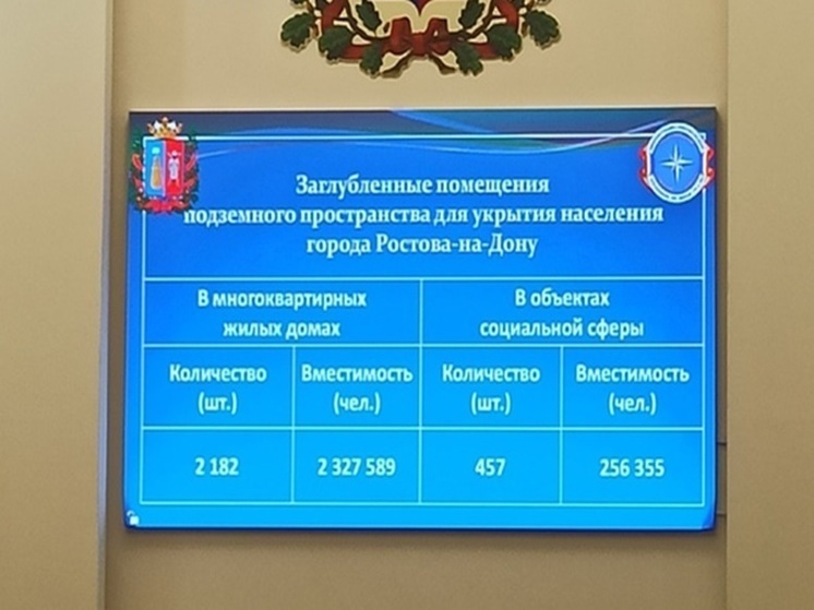 В Ростове посчитали количество укрытий в МКД