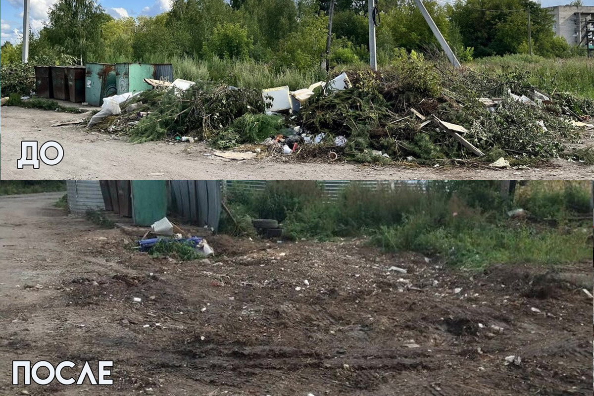 УГХ Кинешмы вывезло за неделю только с Юрьевецкой улицы 600 кубометров веток и мусора