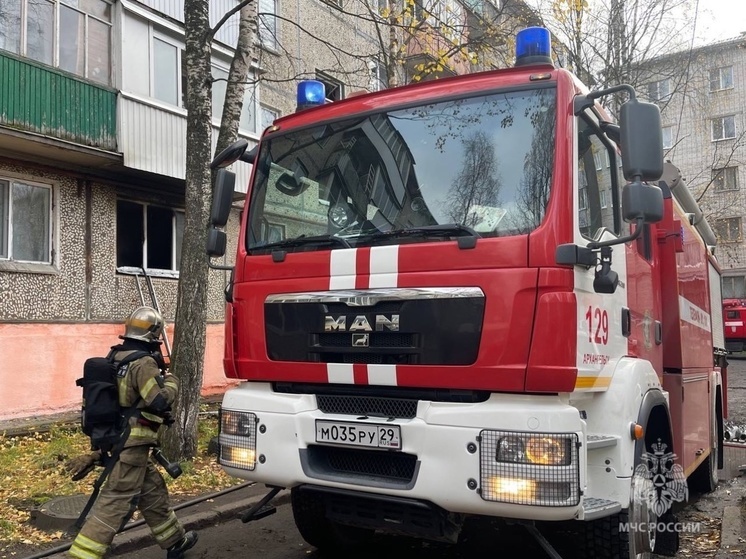 В Архангельске произошел пожар в «пятиэтажке»