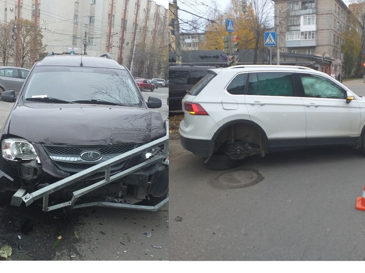 Водитель госпитализирован после ДТП в Вологде