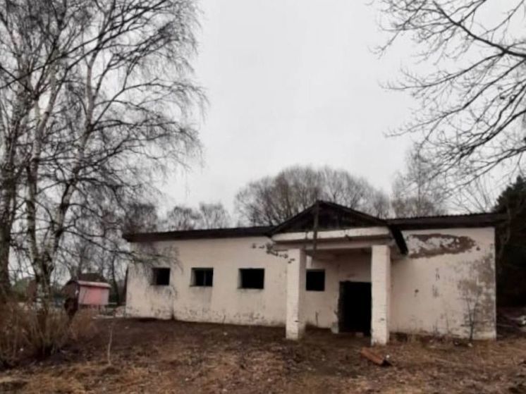 В Подмосковье снесли ставший за годы опасным деревенский клуб