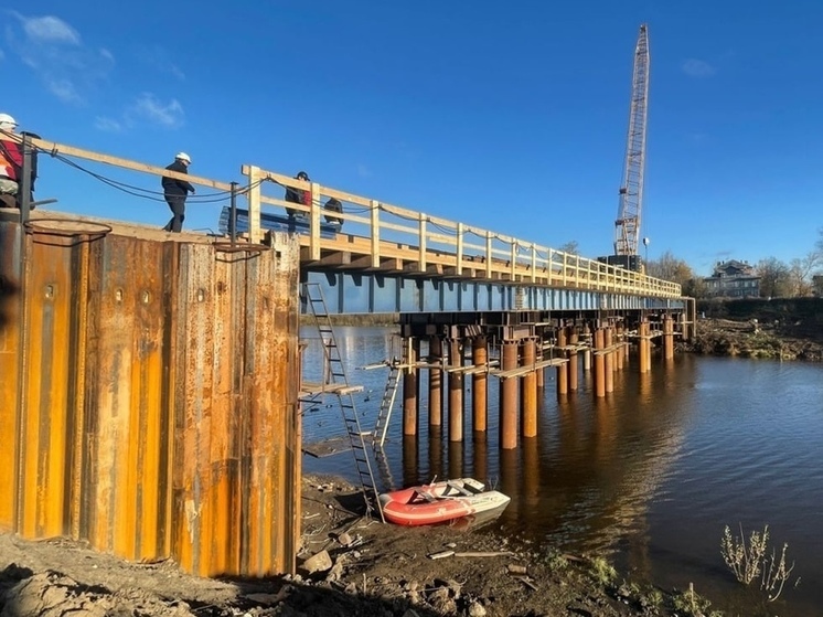 Строительство Некрасовского моста в Вологде идет с опережением