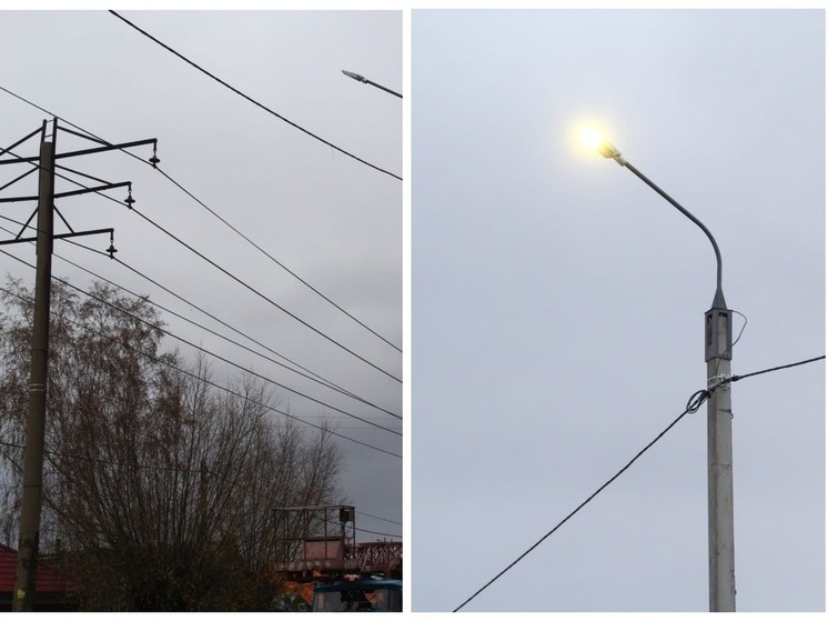 На 3-й Ленинградской в Омске установили новую линию освещения