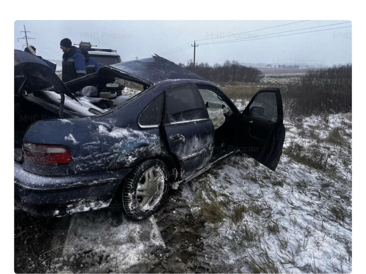 Съезд автомобиля в кювет произошел в Рославле