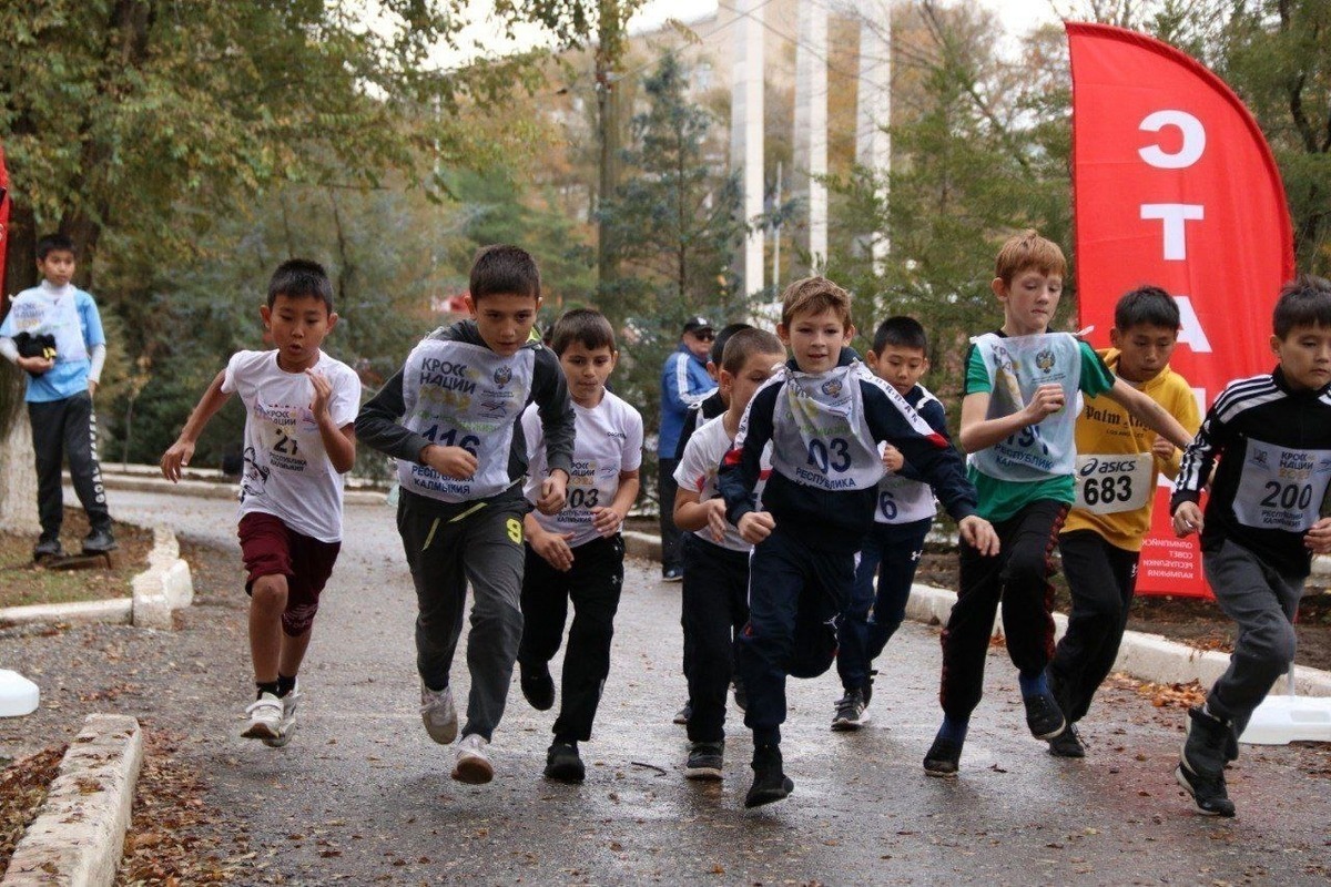 Школьники Калмыкии пробежали юбилейный кросс «Серебряный сайгачонок»