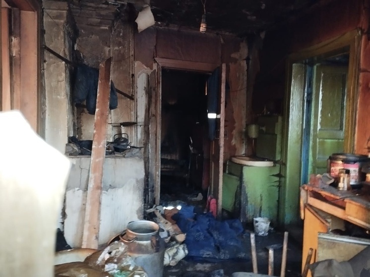 Бездомный сгорел в поселке Карелии