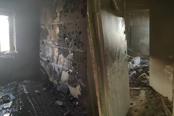 В Азове трое детей пострадали при пожаре в частном доме
