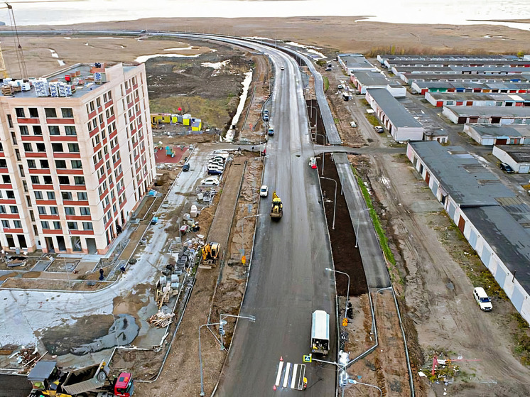 В новом жилом квартале Северодвинска завершается строительство дорог