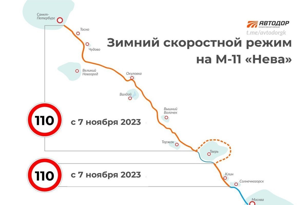 М11 трасса в новгородской области карта съезды