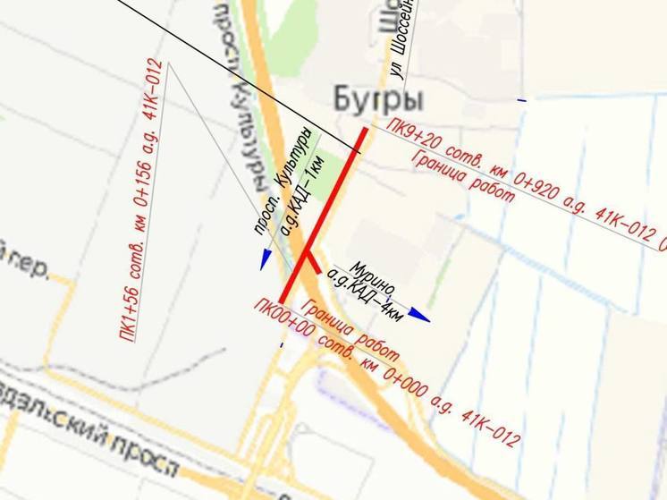 Участок от Петербурга до Бугров расширят до четырех полос