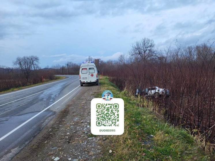 Водителя госпитализировали в больницу после ДТП на юге Сахалина
