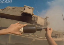 В интернете опубликованы уникальные кадры уничтожения израильского танка "Меркава Mk4М" в секторе Газа