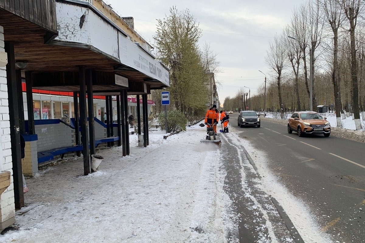 Глава Северодвинска проверил уборку улиц города от снега