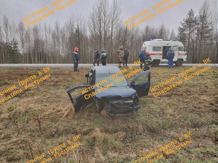 Водитель-костромич был госпитализирован в результате аварии в Макарьевском районе