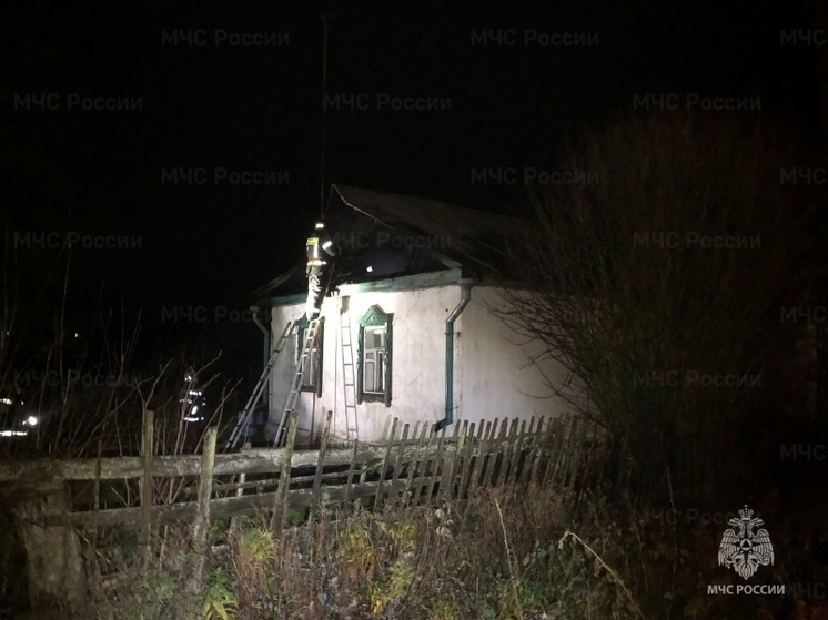 Аварийная работа электроприборов привела к возгоранию дома в Орловском МО