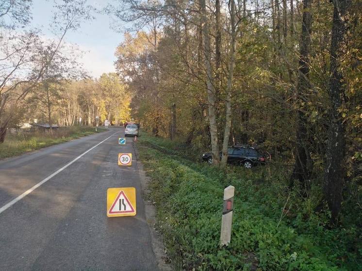 В Гурьевском районе водитель вылетел с дороги в кювет