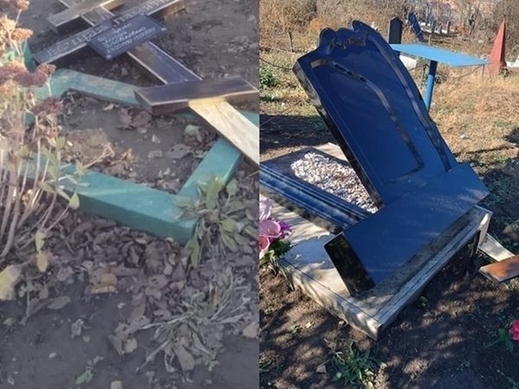 На Дону администрация Зерноградского района ищет подонков, устроивших погром на кладбище