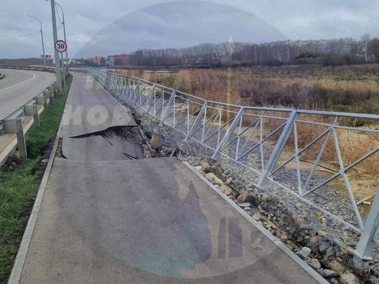 В Пензе на пешеходной зоне на улице Бутузова провалился асфальт