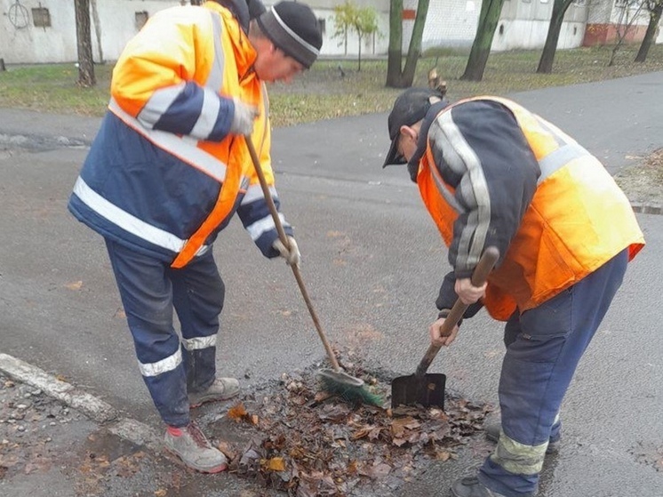В Курске дорожники очистили ливневки на 59 участках