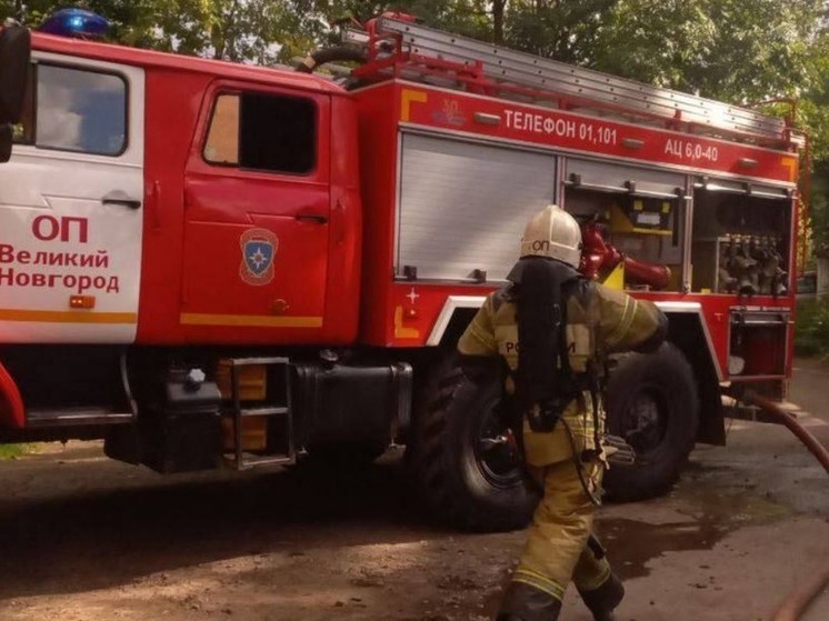На пожаре в поселке Марево спасены восемь человек