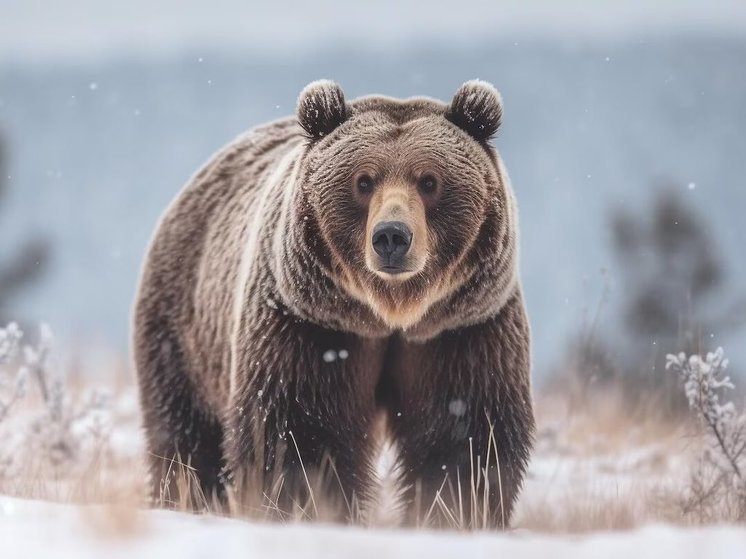 На территорию Кедровской школы пришел медведь