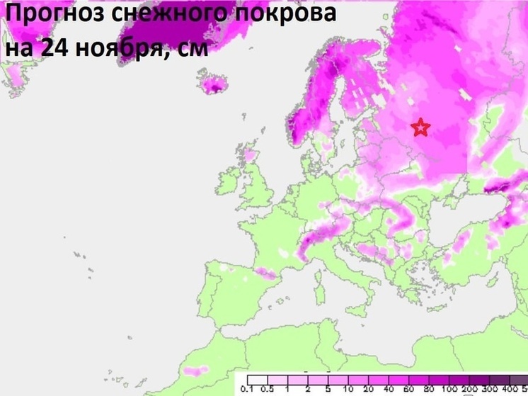 На Ростовскую область 24 ноября обрушится снегопад