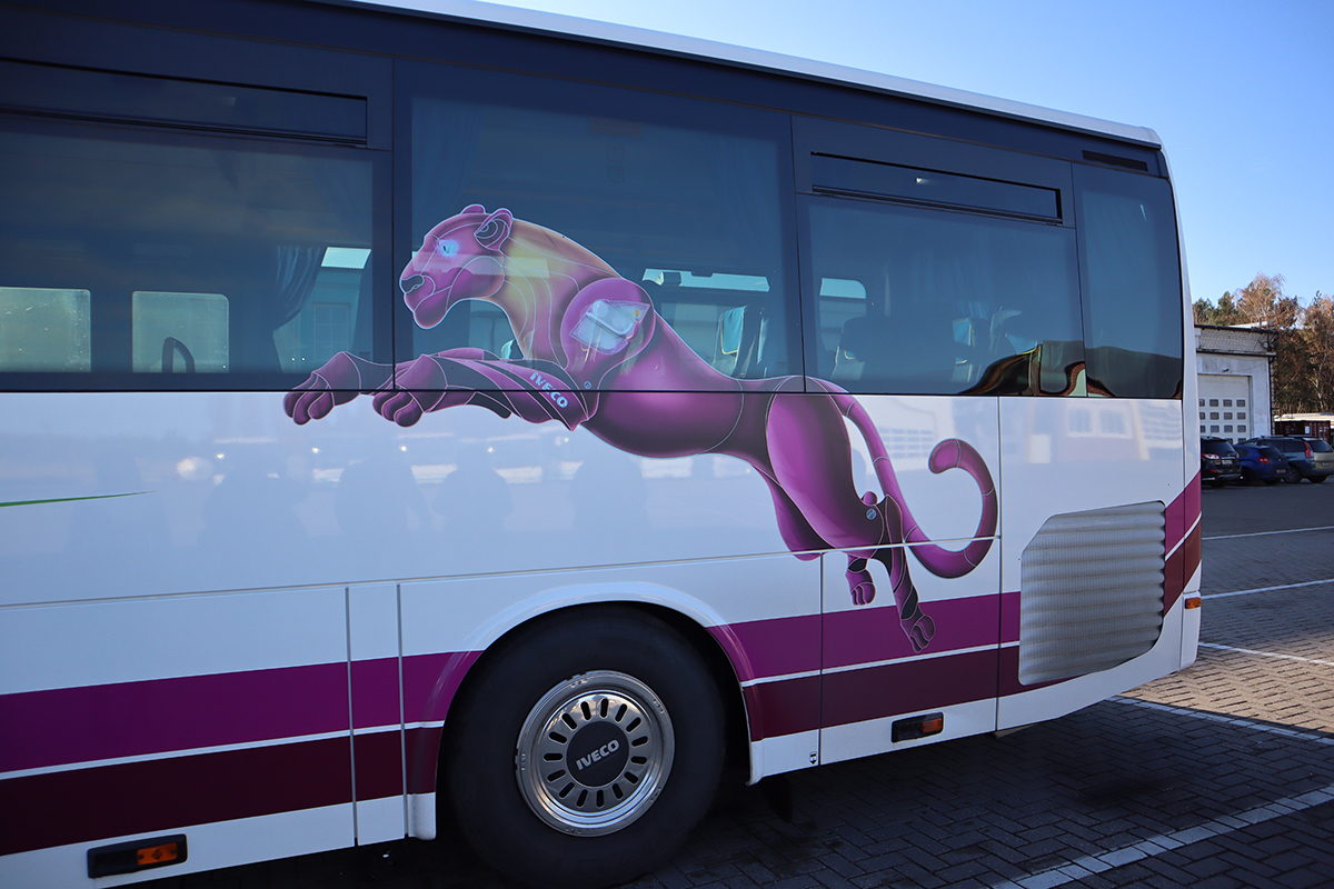 Калининградский автобус «Розовая пантера» вышел на маршрут с женским экипажем