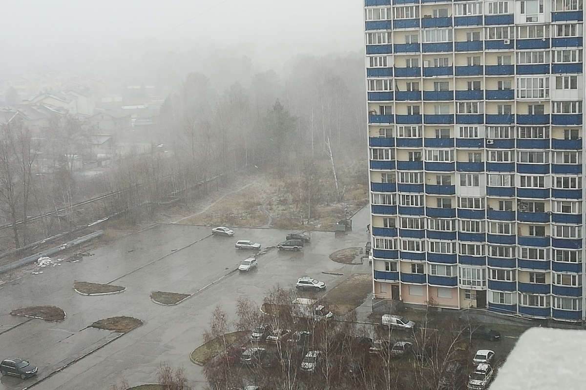 Новосибирск накрыла метель со штормовым ветром