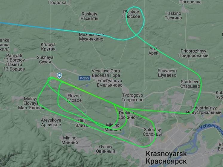 Самолет из Тюмени приземлился в Красноярске после 4 попыток из-за ветра