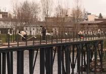 Мэр Белгорода Валентин Демидов проинформировал о 70 %-ной готовности пешеходного моста через реку Северский Донец