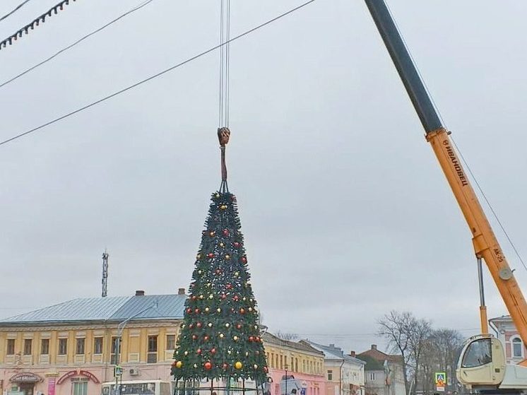 Первую новогоднюю елку установили в Угличе