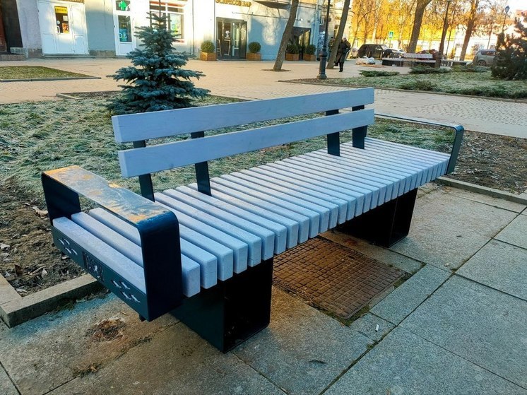 Фотофакт: у «неудобных скамеек» в центре Пскова появляются спинки