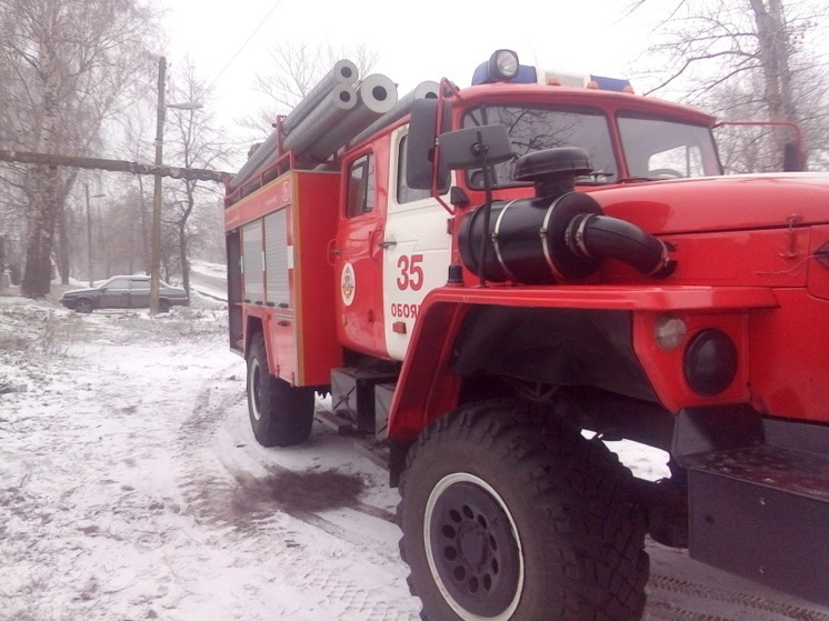 В Курской области Курской области ВАЗ сгорел вместе с гаражом