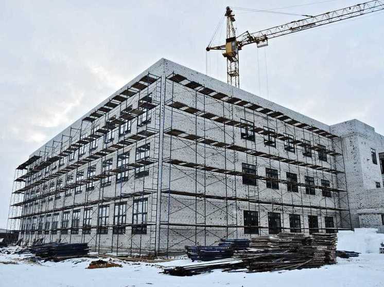 В Лебедяни почти достроили один из корпусов новой школы