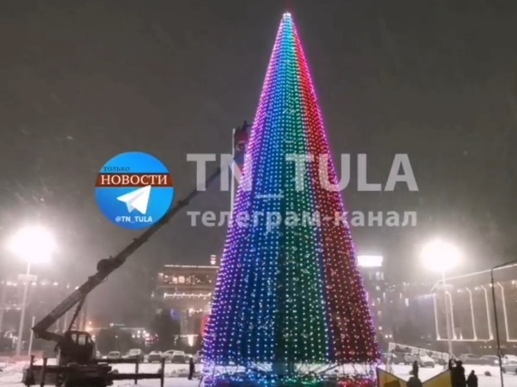 В Туле на новогодней елке на площади Ленина зажгли огни