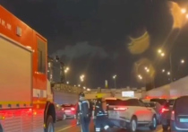 Автомобиль загорелся в Серебряноборском тоннеле на западе Москвы