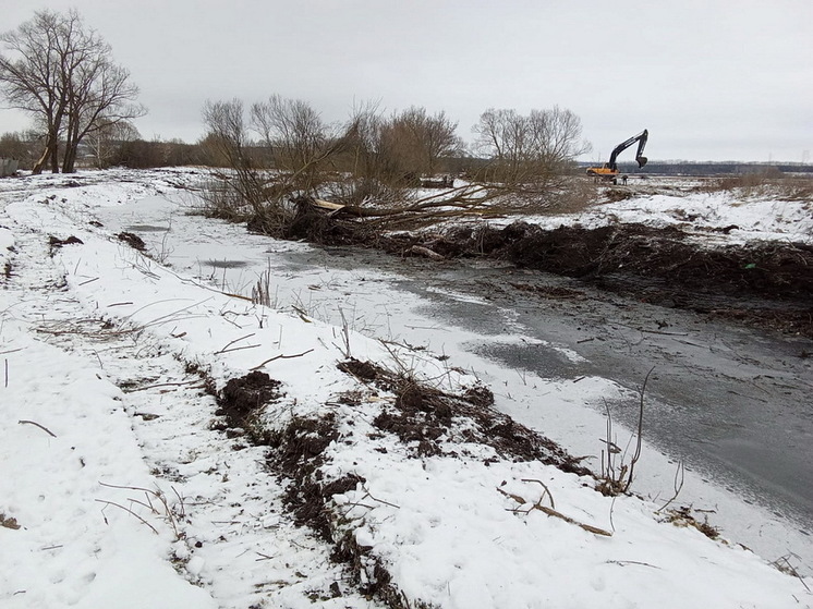 В Курской области расчищают 5,6 км ручья Меловского