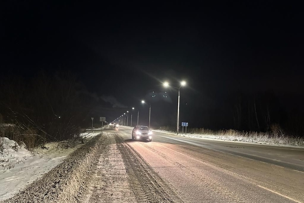В Северодвинске завершается строительство новой системы освещения на улице Окружной