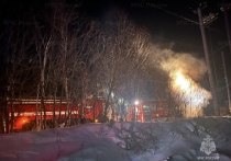 Ранним утром 30 ноября на территории ресторана «Генерал» в Южно-Сахалинске вспыхнули контейнеры