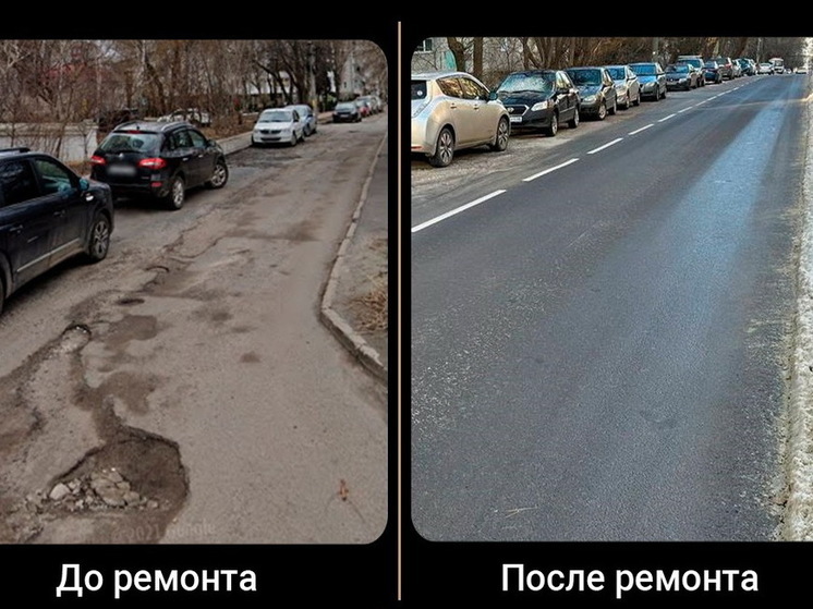 В Курске отремонтировали дорожный участок на улице Чулкова Гора