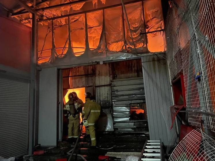Журналисты МК обнародовали видео и фото пожара на крупнейшем вещевом рынке "Темерник" в Ростове-на-Дону