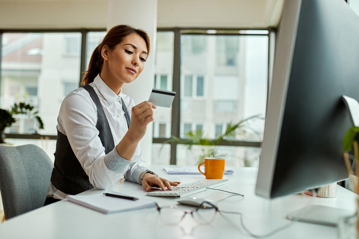 Working in bank. Working in bank