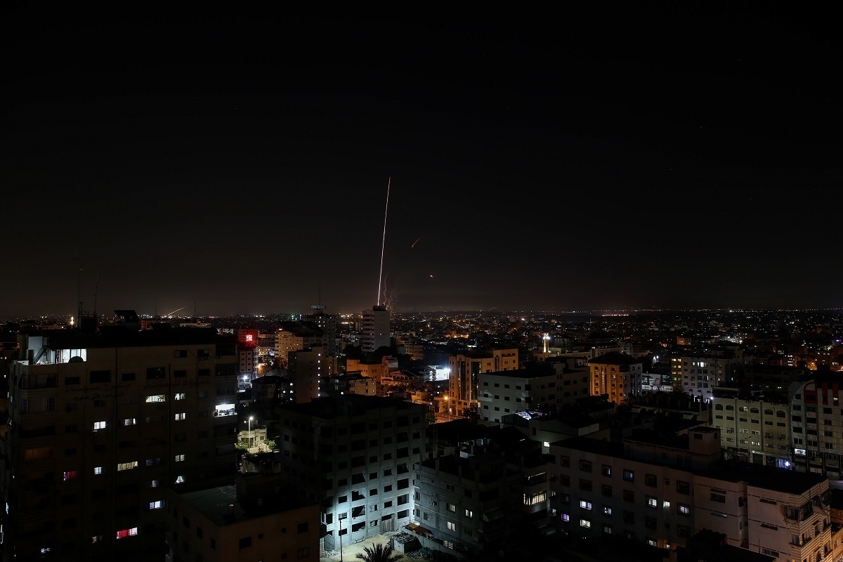 The IDF reported intercepting a rocket launched from the Gaza Strip