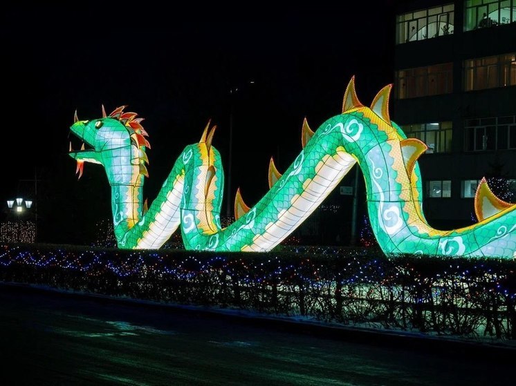  50-метровый дракон появился в Кемерове
